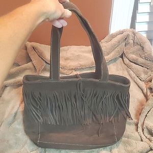 M. London brown fringe bag
